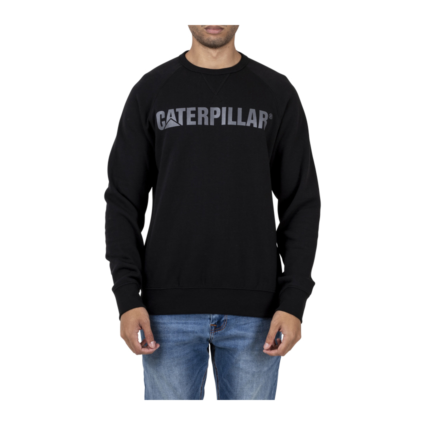 Caterpillar Clothing PK - Caterpillar Foundation Crewneck Mens Sweatshirts Black (697503-RWH)